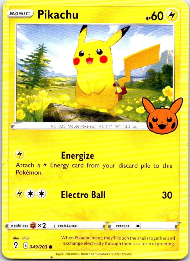 Pikachu - 049/203 - - TRICK OR TRADE BOOSTER - Pokemon - Promo | AC13-34