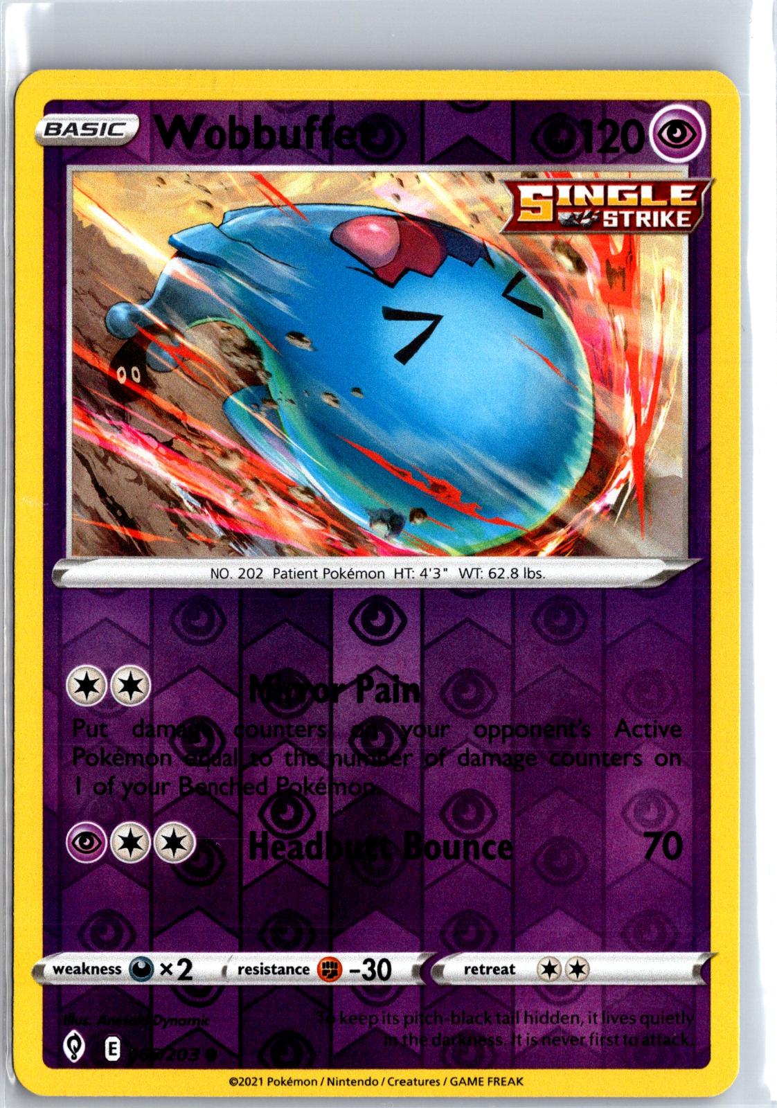 Wobbuffet - 066/203 - Reverse Holo - EVOLVING SKIES - Pokemon - | AA129-10