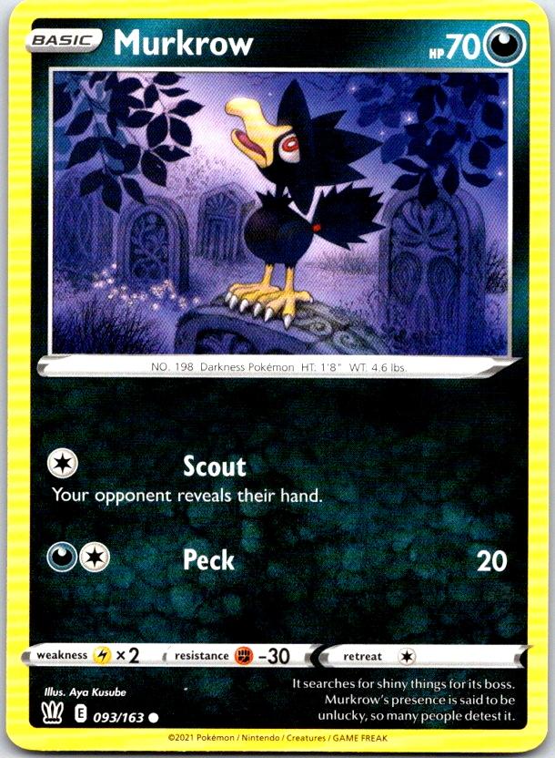 Murkrow - 093/163 - - BATTLE STYLES - Pokemon - Common | AC18-17