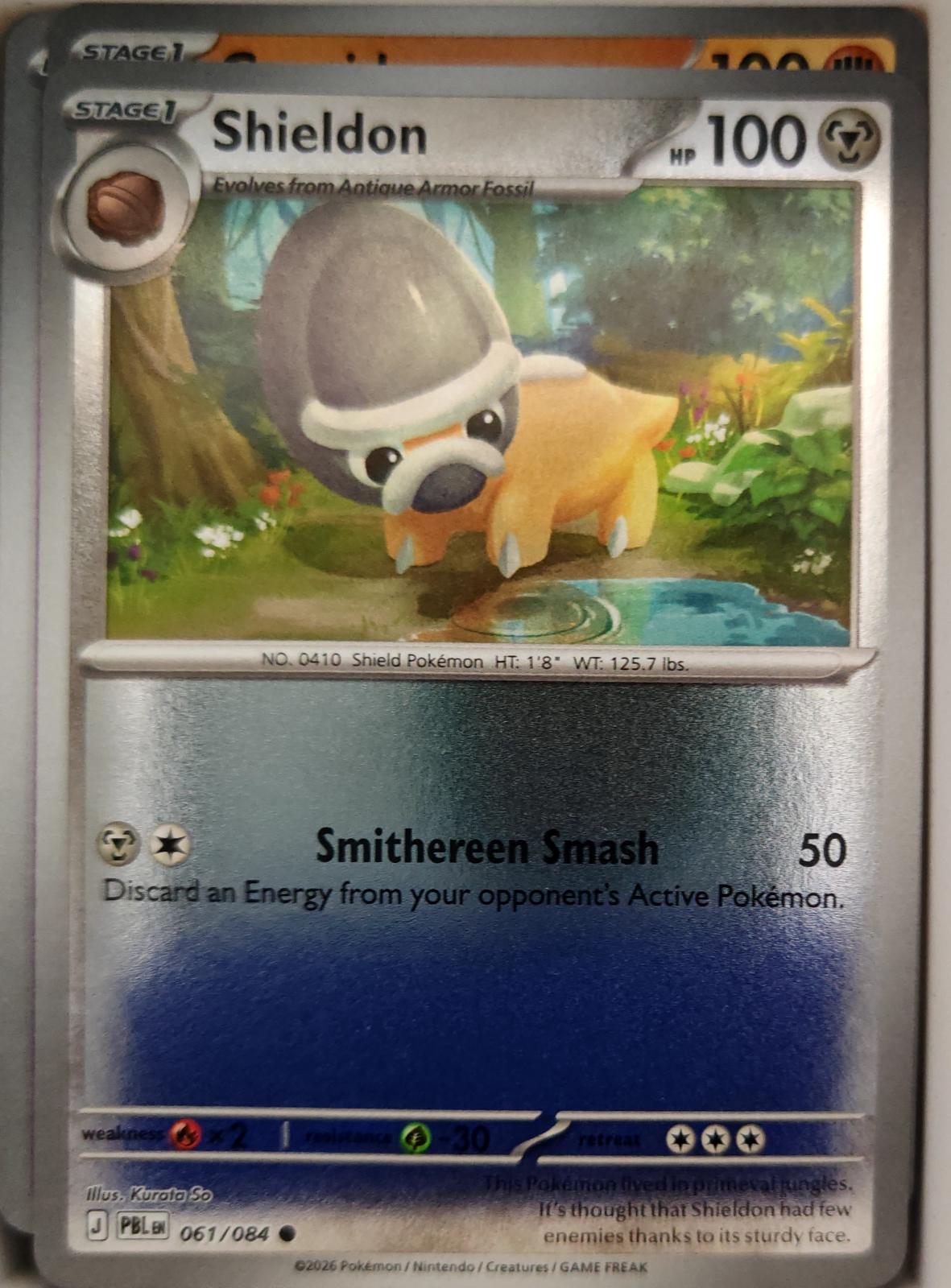 Shieldon - 061/084 - Reverse Holo - PITCH BLACK - Pokemon - Common | AA14-73