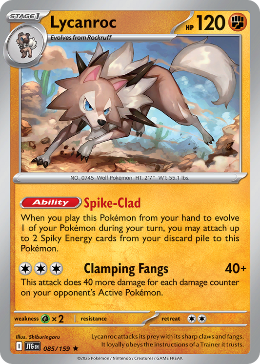 Lycanroc - 085/159 - Holo - JOURNEY TOGETHER - Pokemon - Rare | AA38-73