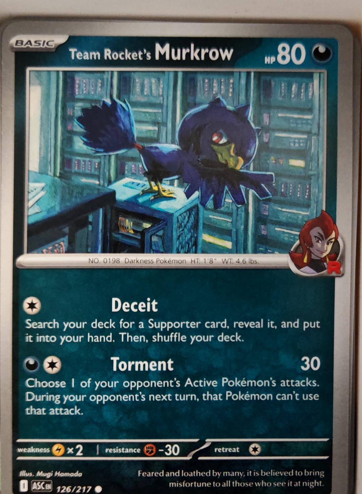 Team Rocket's Murkrow - 126/217 - - ASCENDED HEROES - Pokemon - Common | AA11-57