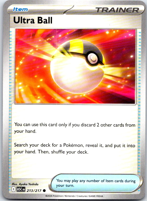 Ultra Ball - 213/217 - - ASCENDED HEROES - Pokemon - Common | AC22-9