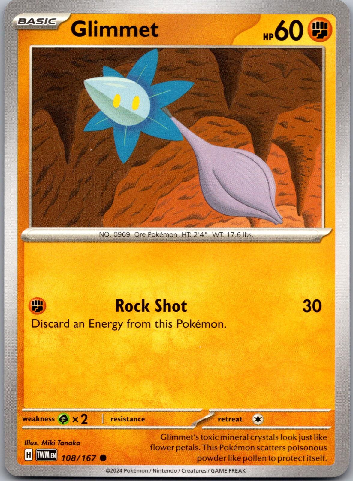 Glimmet - 108/167 - - TWILIGHT MASQUERADE - Pokemon - Common | AA84-3