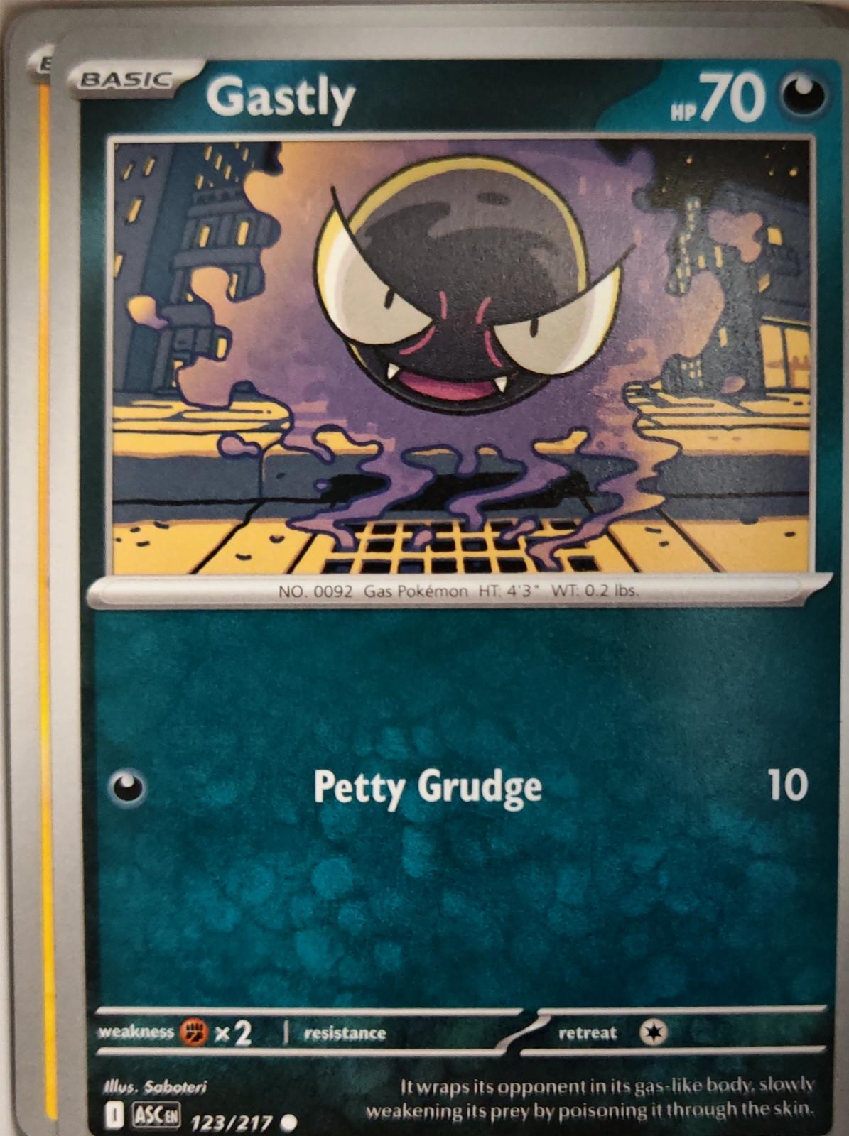 Gastly - 123/217 - - ASCENDED HEROES - Pokemon - Common | AA10-25
