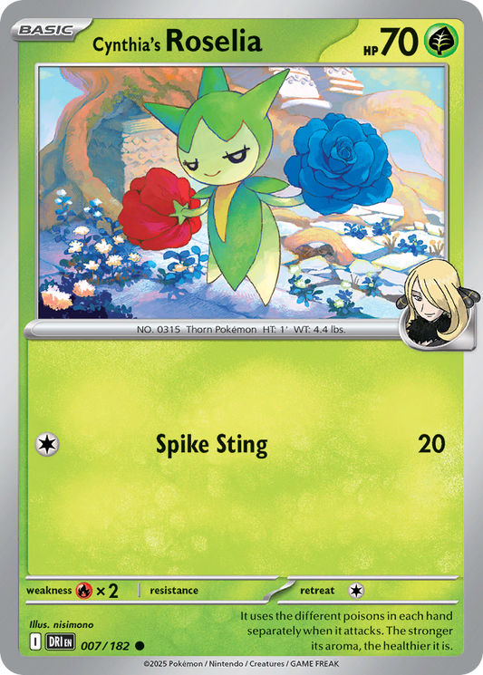 Cynthia's Roselia - 007/182 - - DESTINED RIVALS - Pokemon - Common | AA38-82