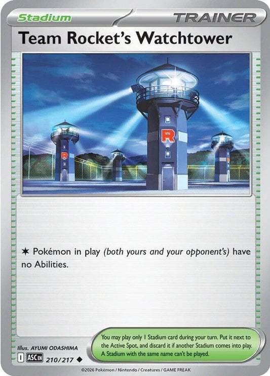 Team Rocket's Watchtower - 210/217 - - ASCENDED HEROES - Pokemon - | AA40-47