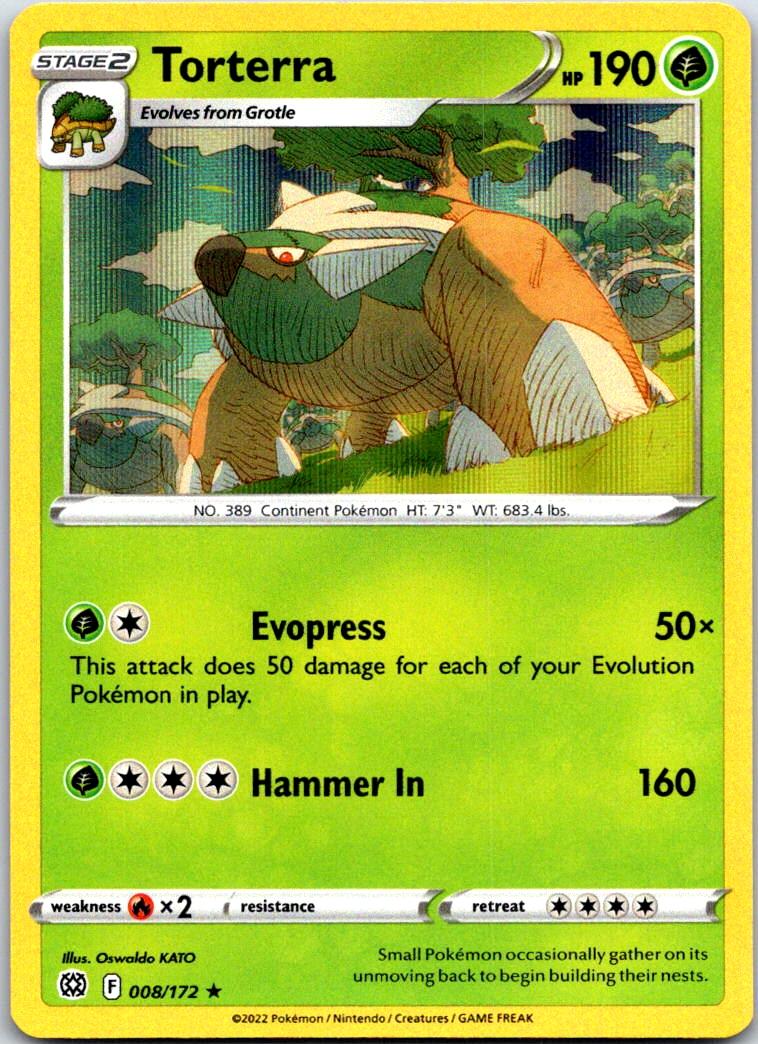 Torterra - 008/172 - Holo - BRILLIANT STARS - Pokemon - Rare | AB07-7