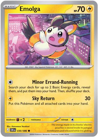 Emolga - 030/086 - - CHAOS RISING - Pokemon - Common | AA08-47