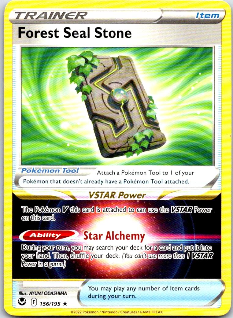 Forest Seal Stone - 156/195 - Holo - SILVER TEMPEST - Pokemon - Rare | AB13-6