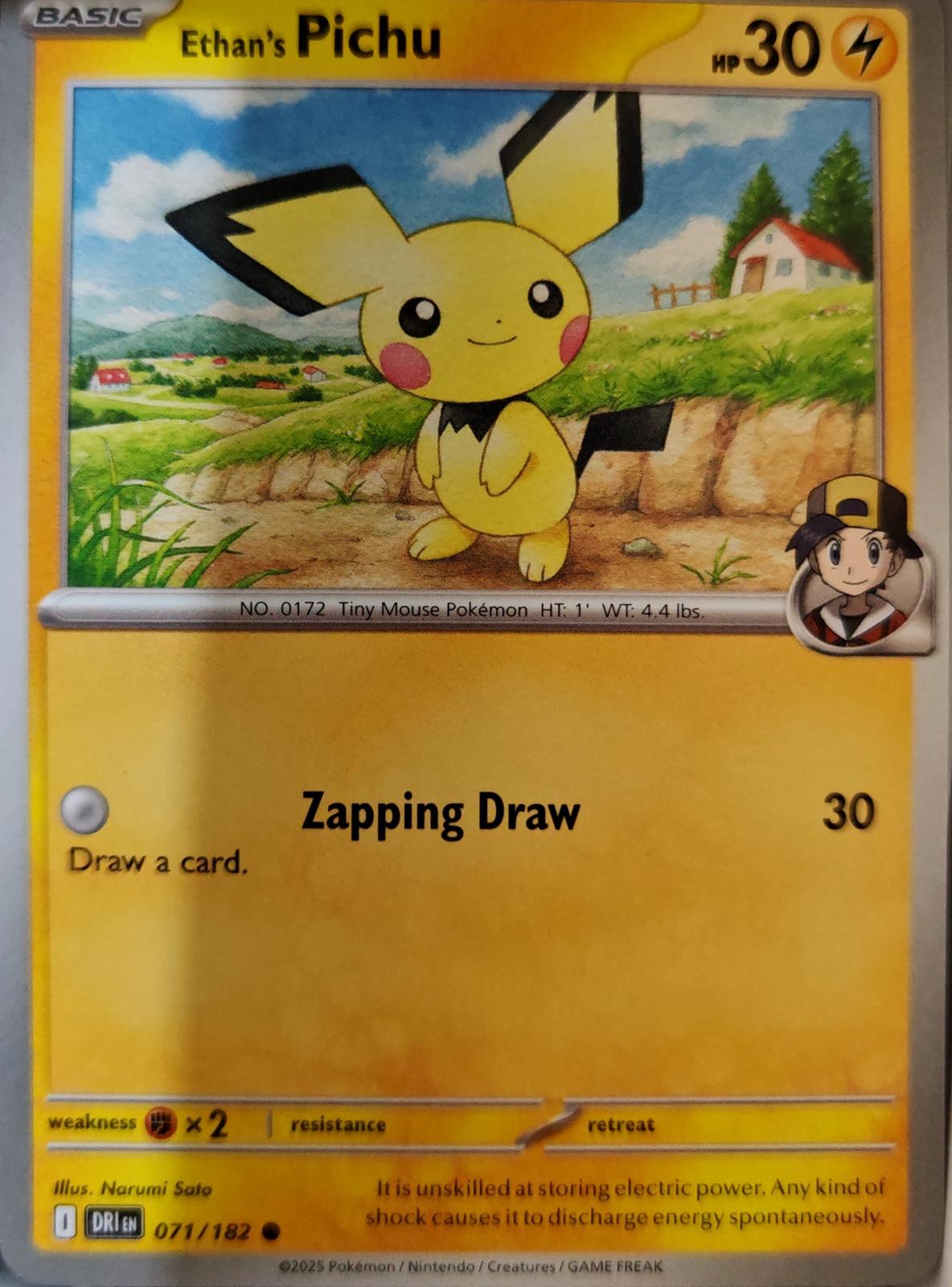 Ethan's Pichu - 071/182 - - DESTINED RIVALS - Pokemon - Common | AA07-54
