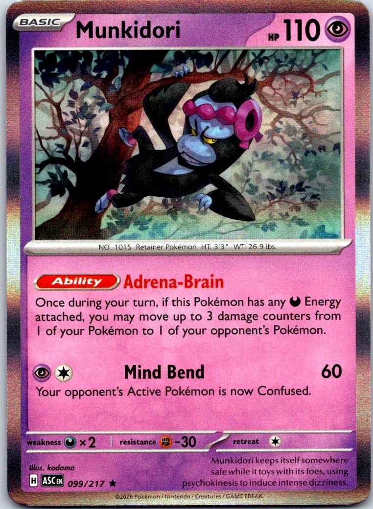 Munkidori - 099/217 - Holo - ASCENDED HEROES - Pokemon - Rare | AB07-38