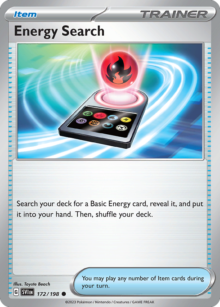 Energy Search - 172/198 - Reverse Holo - SCARLET & VIOLET - Pokemon - | AA44-56