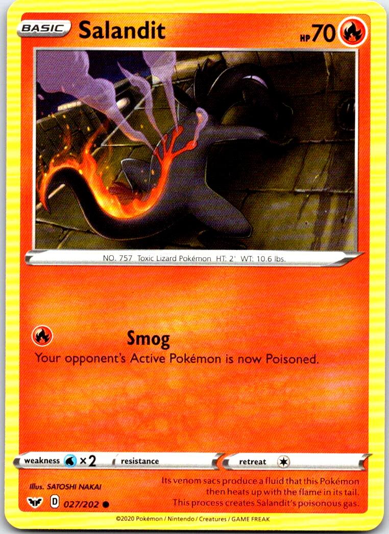 Salandit - 027/202 - - SWORD & SHIELD - Pokemon - Common | AB73-9