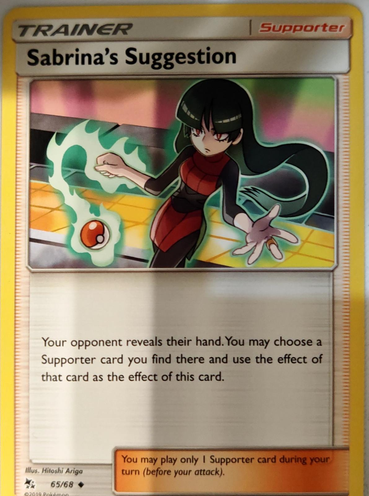Sabrina's Suggestion - 65/68 - - HIDDEN FATES - Pokemon - Uncommon | AA70-1
