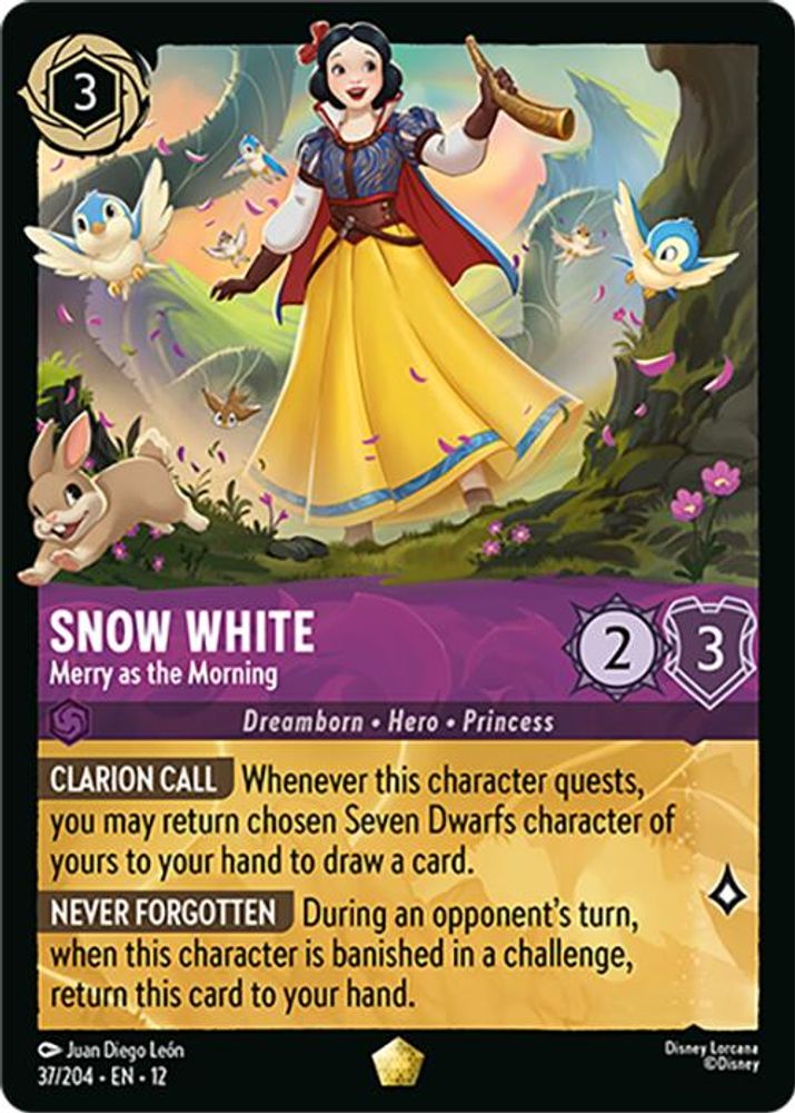 Snow White - Merry as the Morning - 37/204 - - WILDS UNKNOWN - Lorcana - | LAA00-6