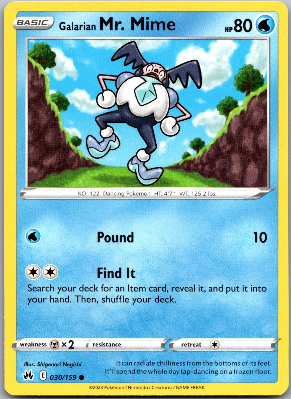 Galarian Mr. Mime - 030/159 - - CROWN ZENITH - Pokemon - Common | AA92-42