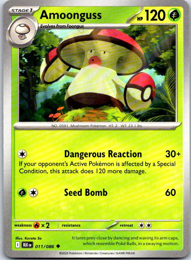Amoonguss - 011/086 - - BLACK BOLT - Pokemon - Uncommon | AA106-26