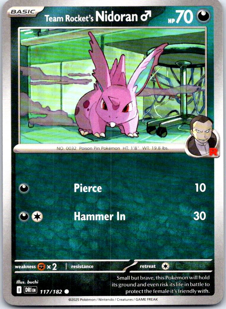 Team Rocket's NidoranM - 117/182 - - DESTINED RIVALS - Pokemon - | AB71-49