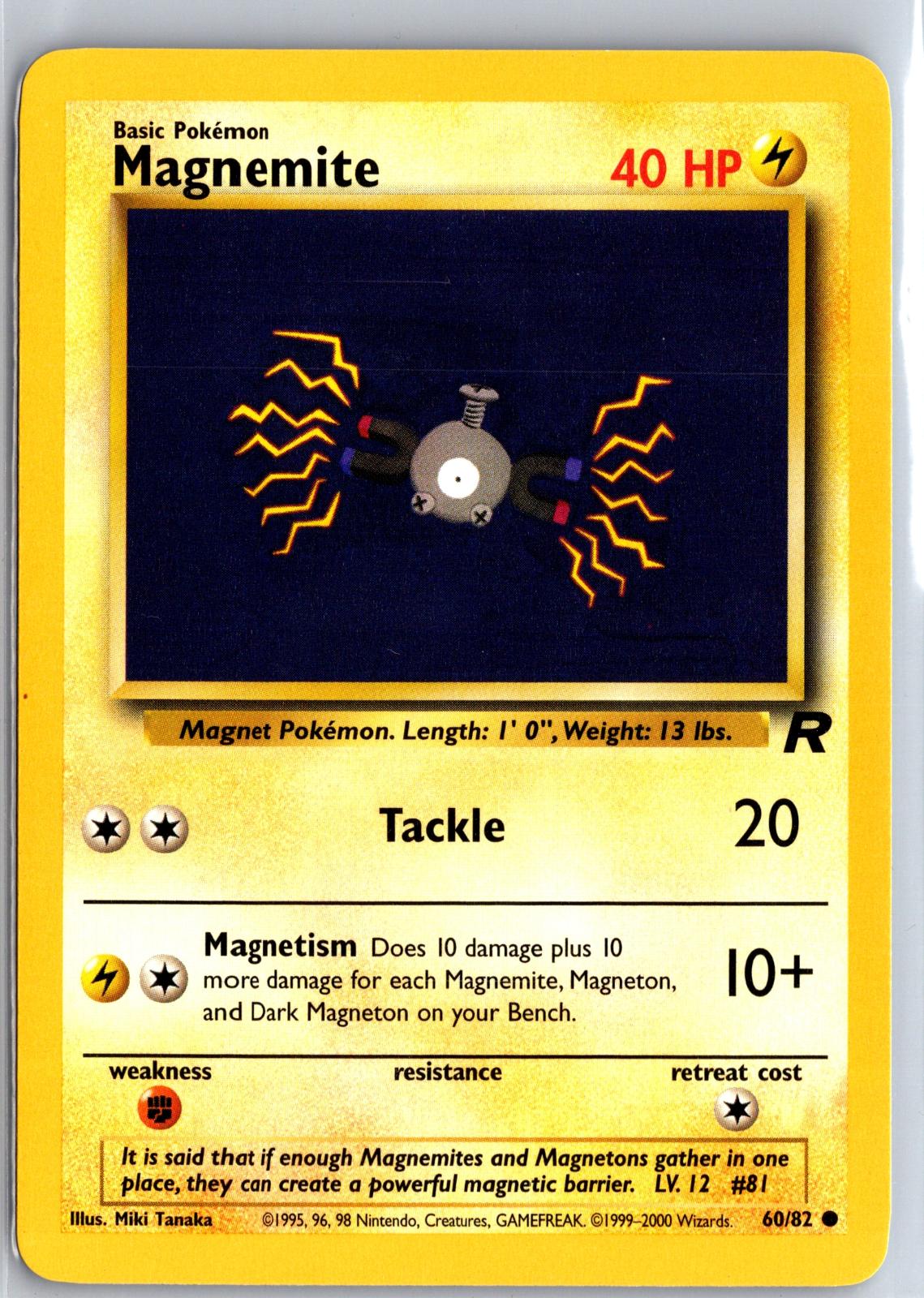 Magnemite - 60/82 - Unlimited - TEAM ROCKET - Pokemon - Common | AB05-1