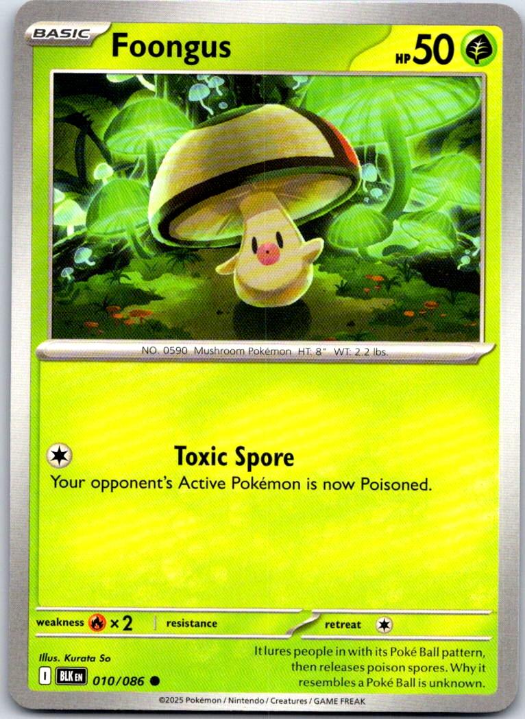 Foongus - 010/086 - - BLACK BOLT - Pokemon - Common | AA107-23