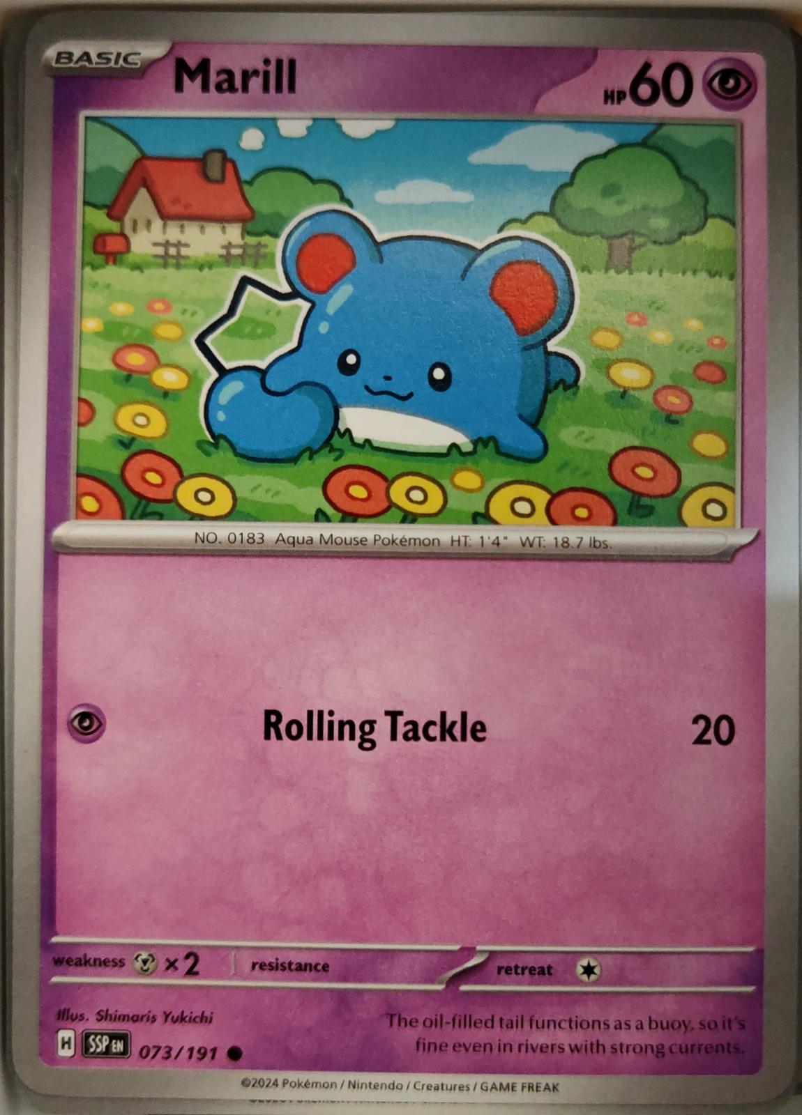 Marill - 073/191 - - SURGING SPARKS - Pokemon - Common | AA09-18