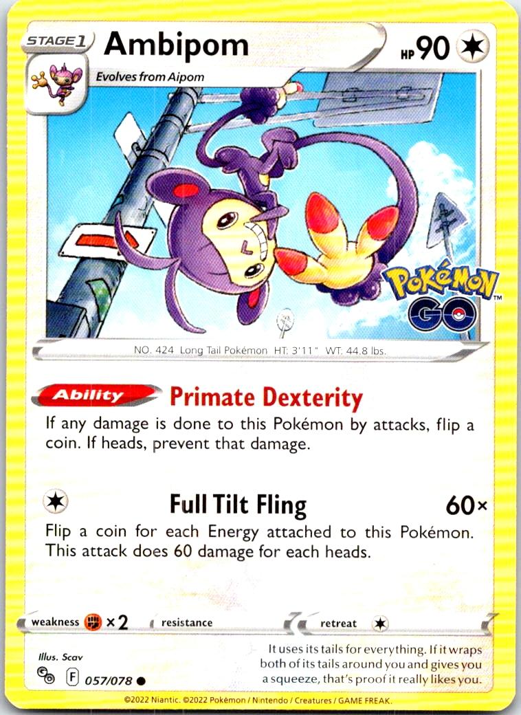 Ambipom - 057/078 - - POKEMON GO - Pokemon - Common | AB87-19