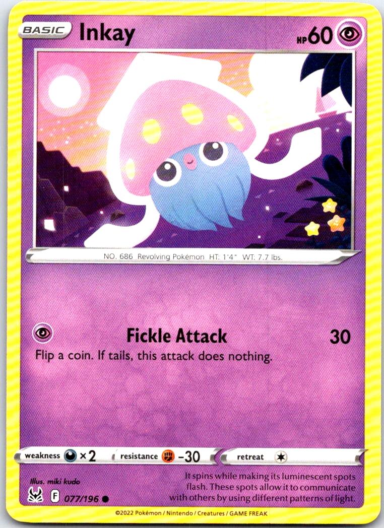 Inkay - 077/196 - - LOST ORIGIN - Pokemon - Common | AB48-45
