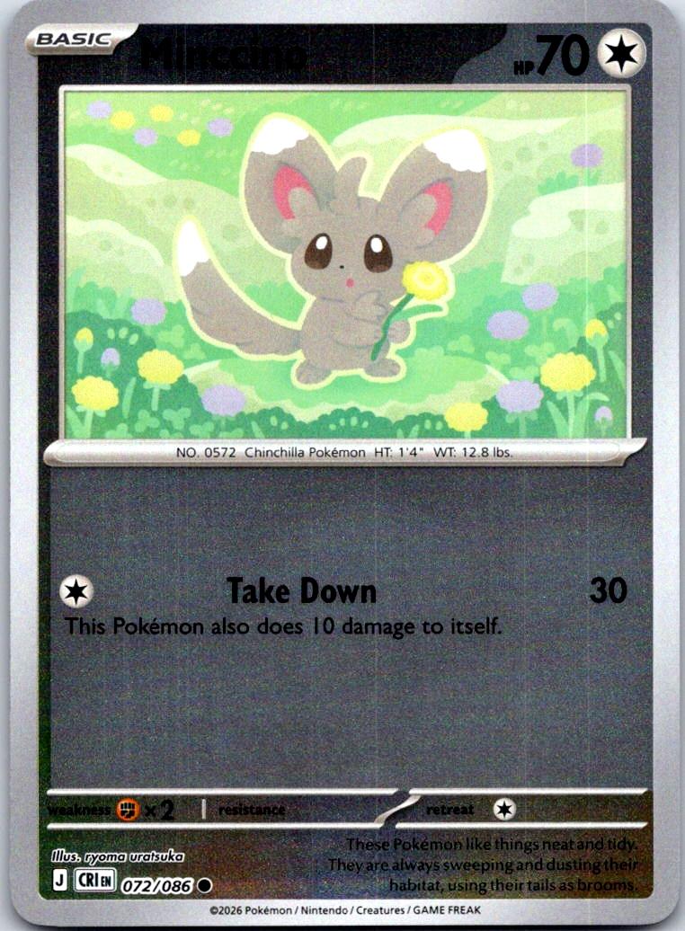 Minccino - 072/086 - - CHAOS RISING - Pokemon - Common | AA127-38