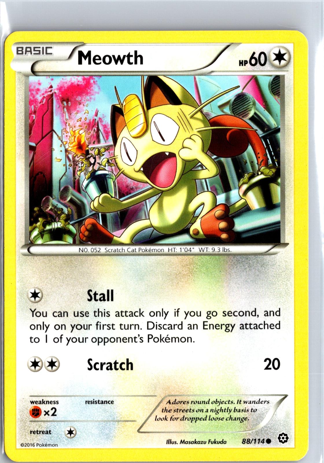 Meowth - 88/114 - - STEAM SIEGE - Pokemon - Common | AA113-23