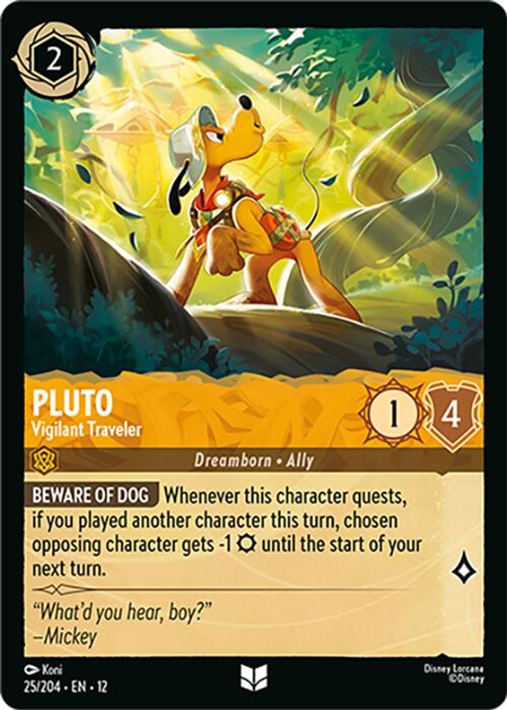 Pluto - Vigilant Traveler - 25/204 - - WILDS UNKNOWN - Lorcana - | LAA01-71