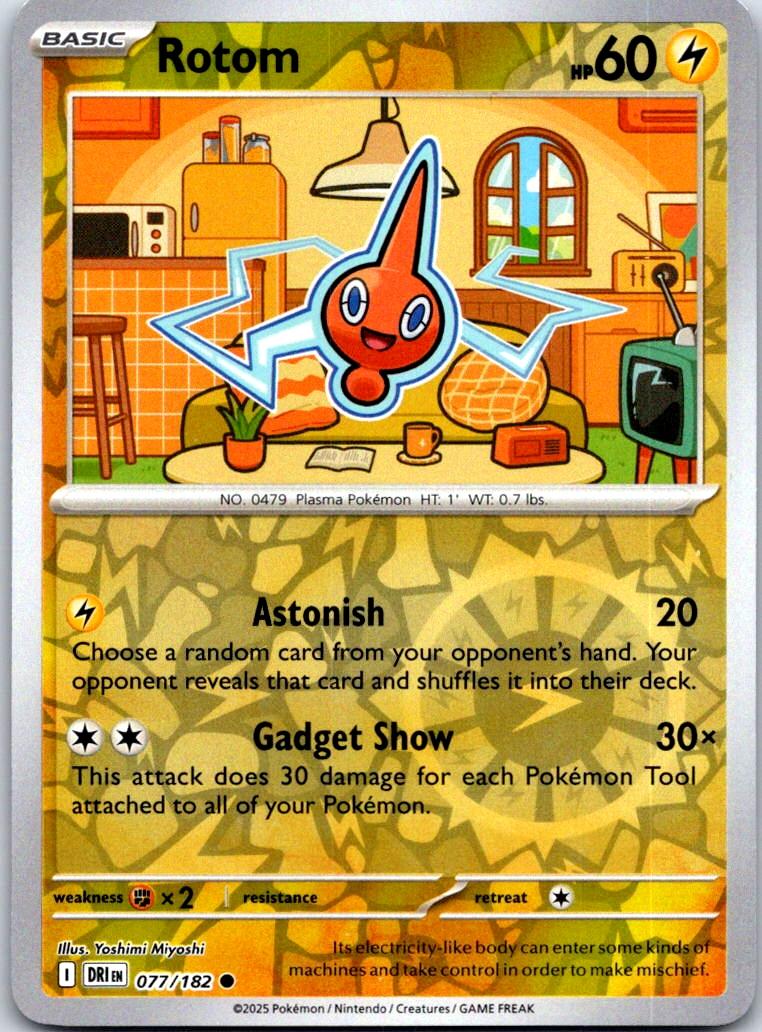 Rotom - 077/182 - Reverse Holo - DESTINED RIVALS - Pokemon - Common | AA128-4