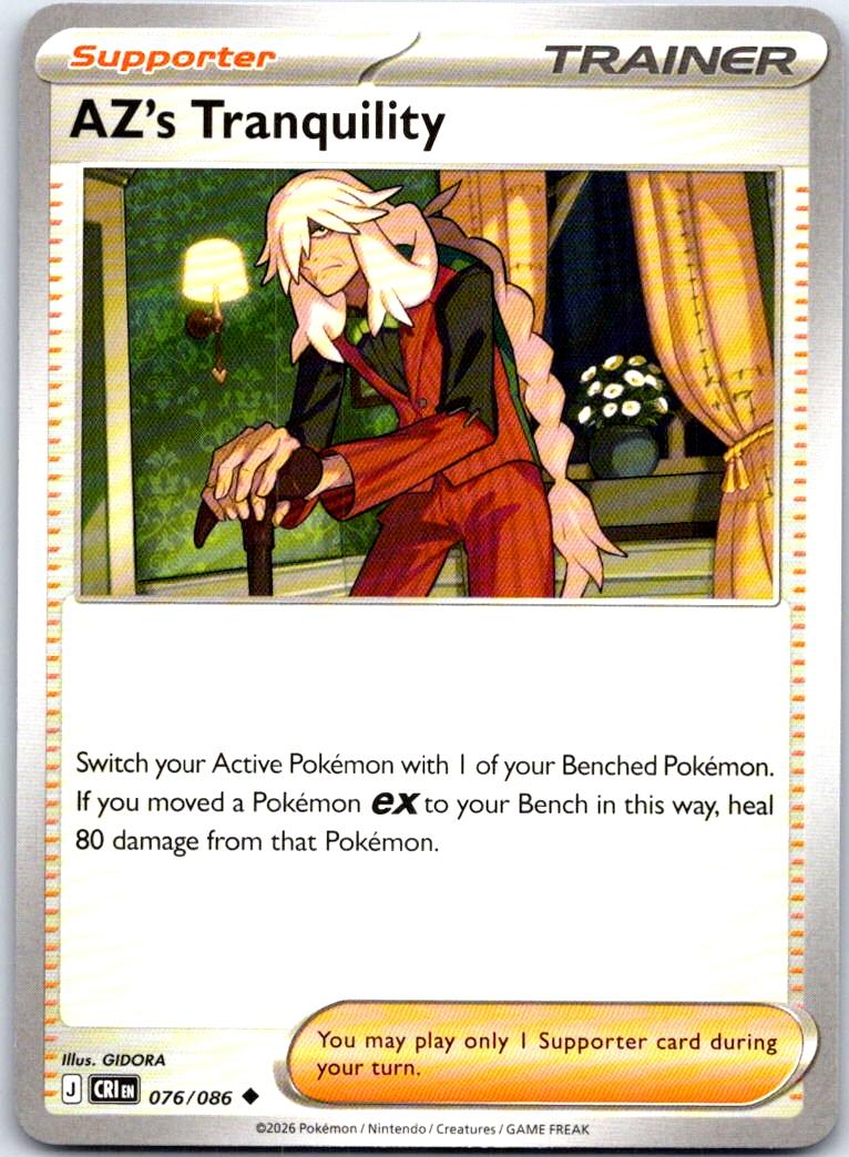 AZ's Tranquility - 076/086 - - CHAOS RISING - Pokemon - Uncommon | AB25-8