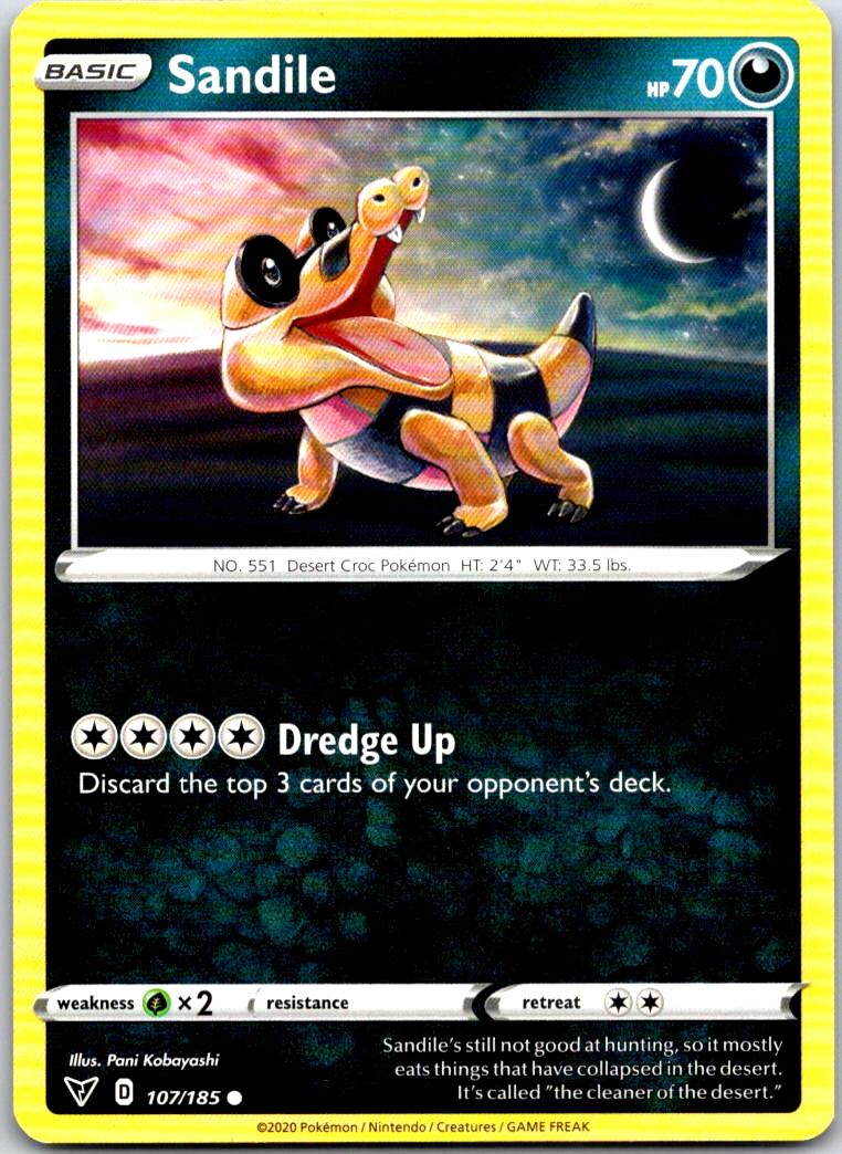 Sandile - 107/185 - - VIVID VOLTAGE - Pokemon - Common | AB11-37
