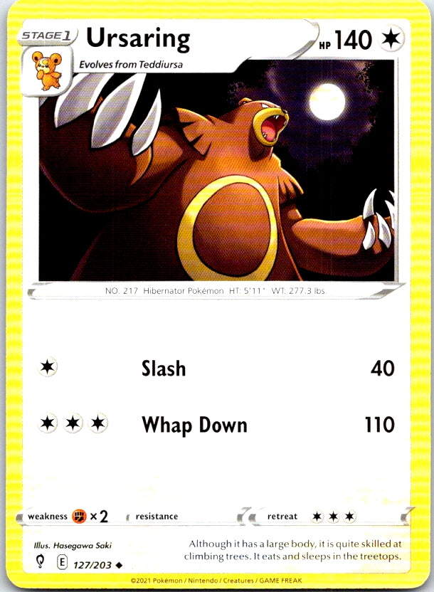 Ursaring - 127/203 - - EVOLVING SKIES - Pokemon - Uncommon | AC02-1