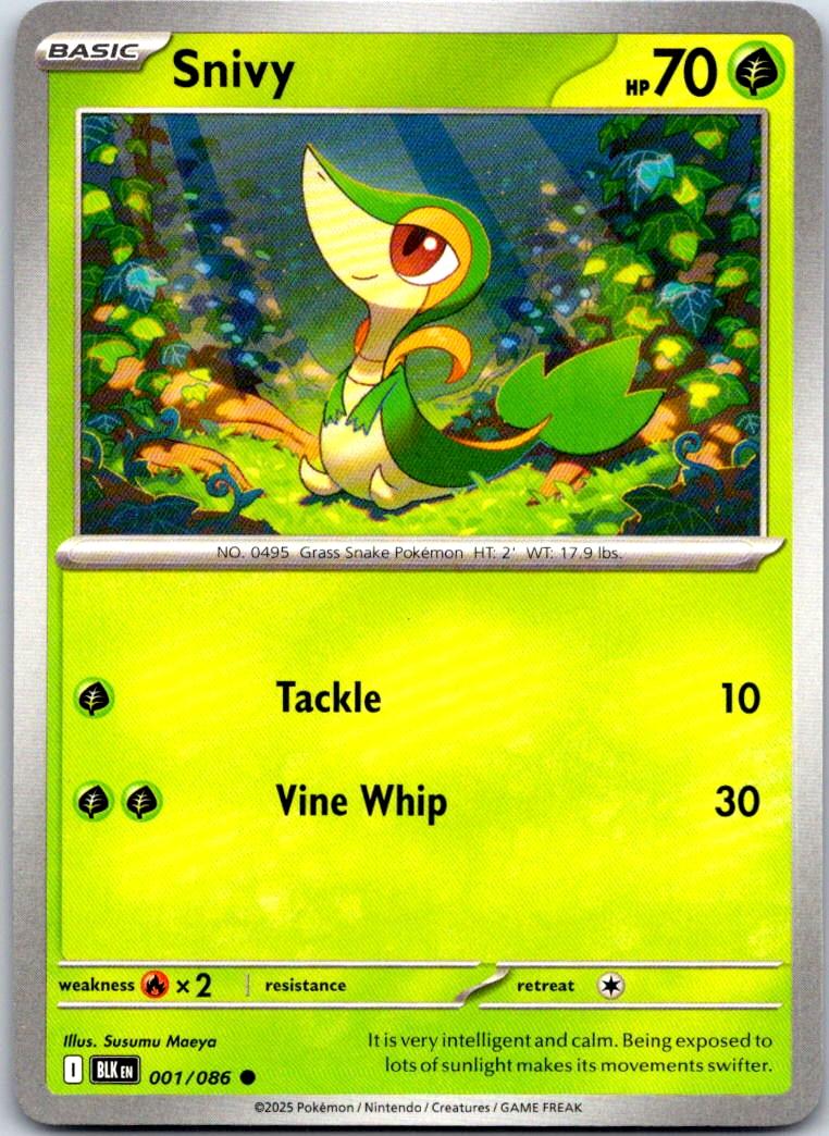 Snivy - 001/086 - - BLACK BOLT - Pokemon - Common | AA106-38