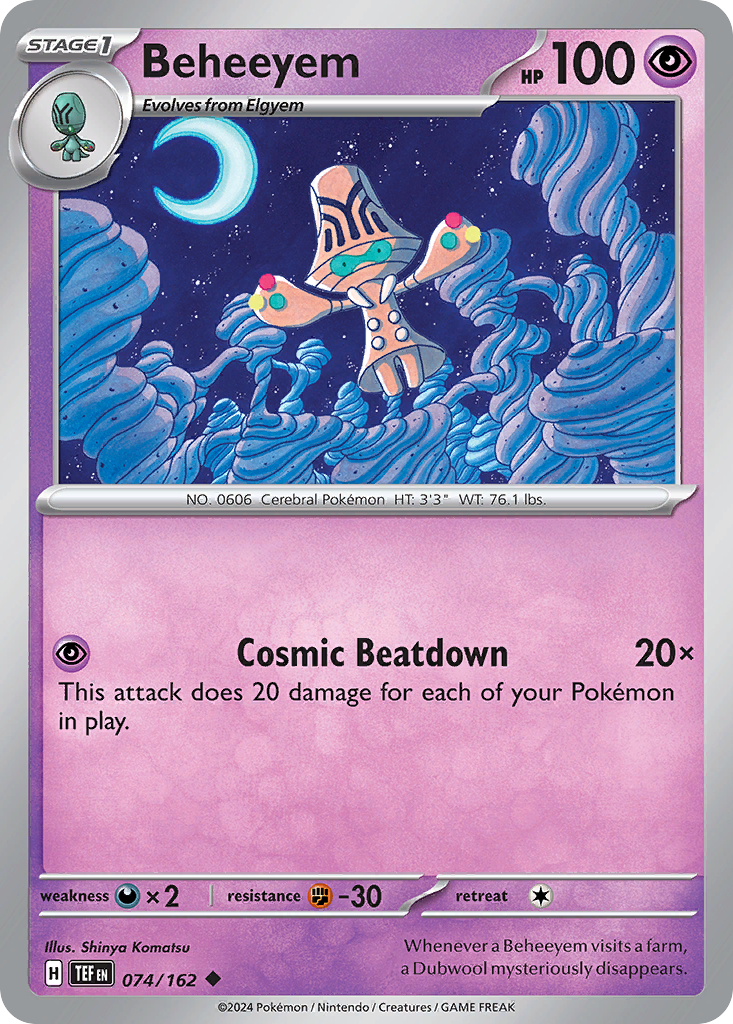 Beheeyem - 074/162 - - TEMPORAL FORCES - Pokemon - Uncommon | AA23-6