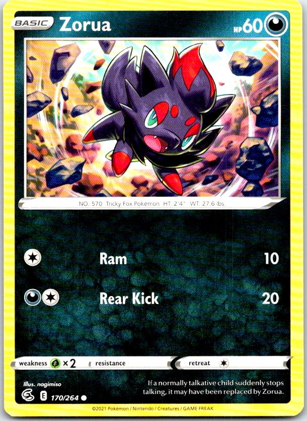 Zorua - 170/264 - - FUSION STRIKE - Pokemon - Common | AC02-9