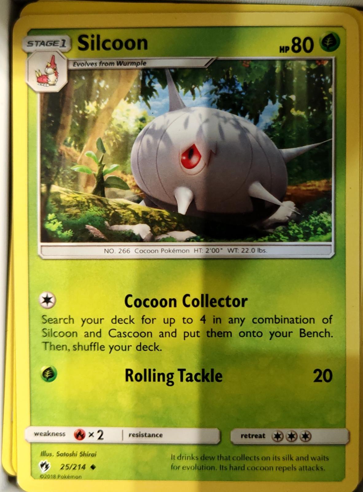 Silcoon - 25/214 - - LOST THUNDER - Pokemon - Uncommon | AA66-28