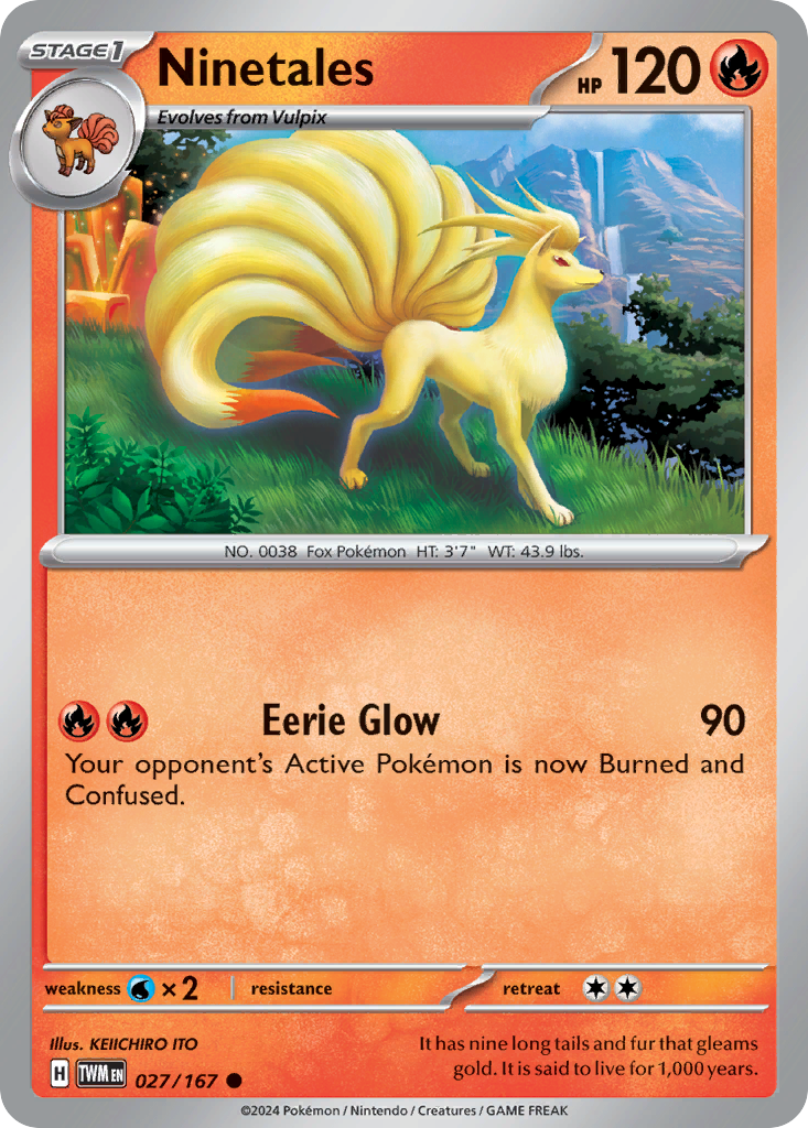 Ninetales - 027/167 - - TWILIGHT MASQUERADE - Pokemon - Common | AA86-2
