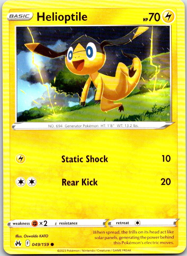 Helioptile - 049/159 - - CROWN ZENITH - Pokemon - Common | AA100-38