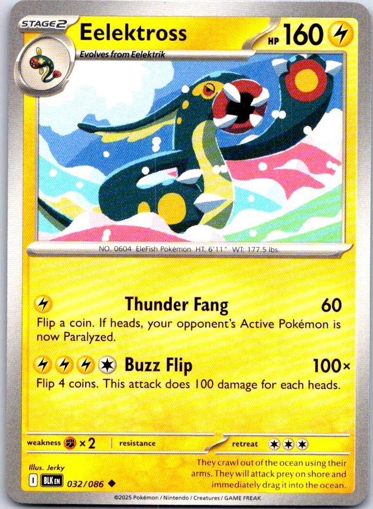 Eelektross - 032/086 - - BLACK BOLT - Pokemon - Uncommon | AA112-5