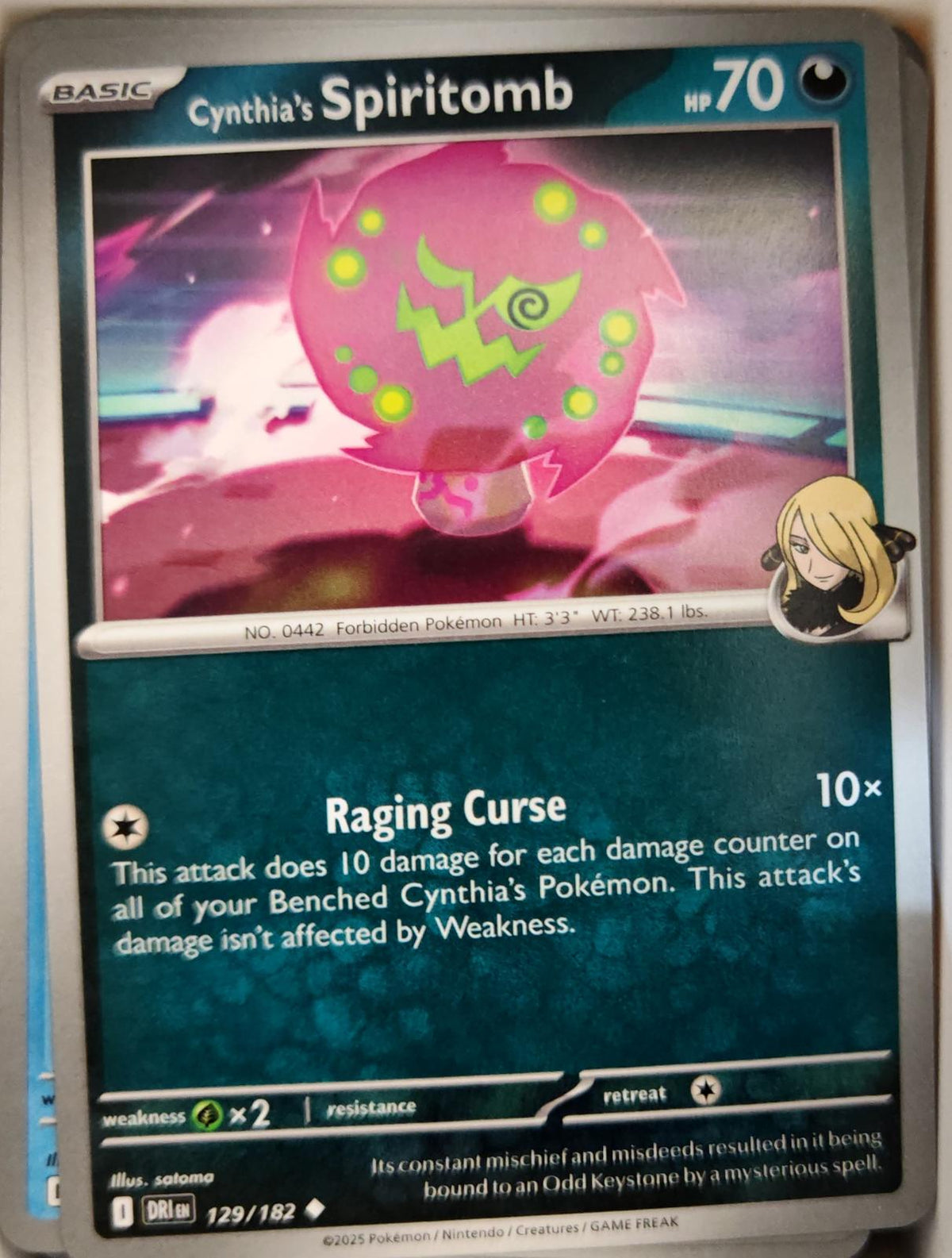 Cynthia's Spiritomb - 129/182 - - DESTINED RIVALS - Pokemon - Uncommon | AA09-75