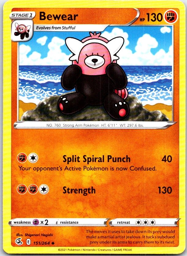Bewear - 151/264 - - FUSION STRIKE - Pokemon - Uncommon | AC05-46