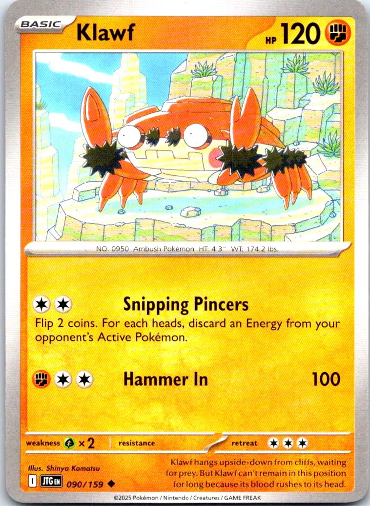 Klawf - 090/159 - - JOURNEY TOGETHER - Pokemon - Uncommon | AB56-2