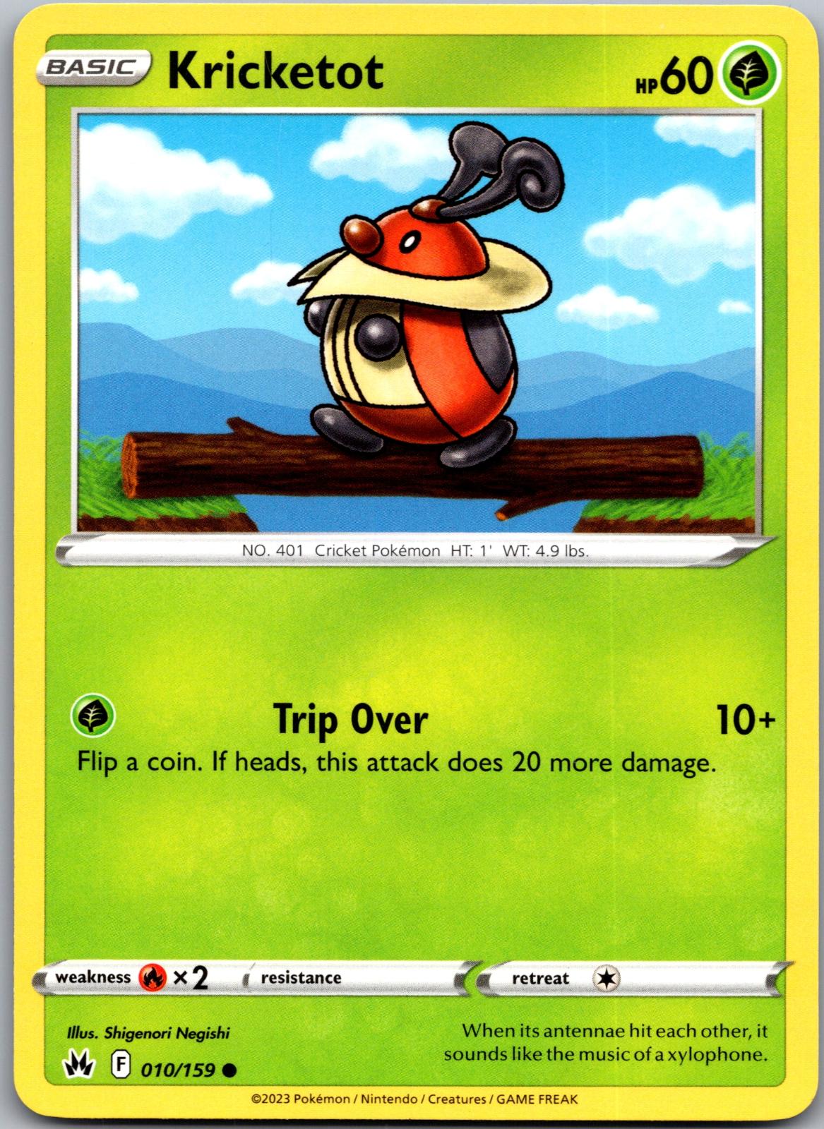 Kricketot - 010/159 - - CROWN ZENITH - Pokemon - Common | AA93-47