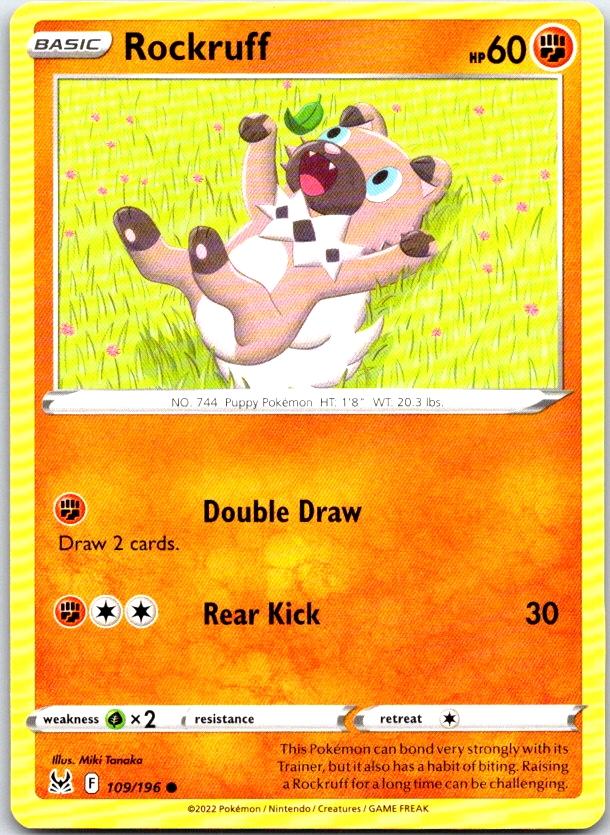 Rockruff - 109/196 - - LOST ORIGIN - Pokemon - Common | AC10-21