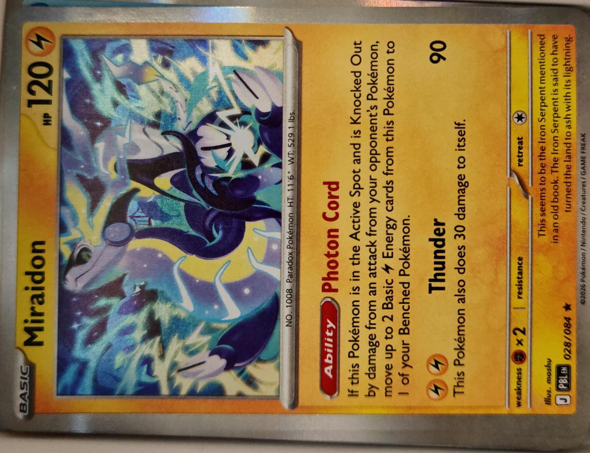 Miraidon - 028/084 - Holo - PITCH BLACK - Pokemon - Rare | AA14-18
