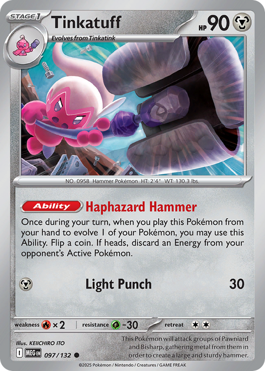 Tinkatuff - 097/132 - - MEGA EVOLUTION - Pokemon - Common | AA02-28