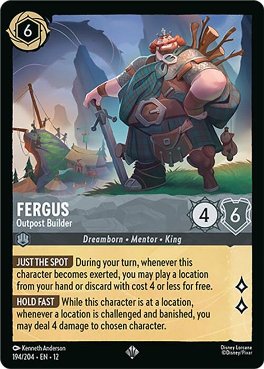 Fergus - Outpost Builder - 194/204 - - WILDS UNKNOWN - Lorcana - | LAA02-8